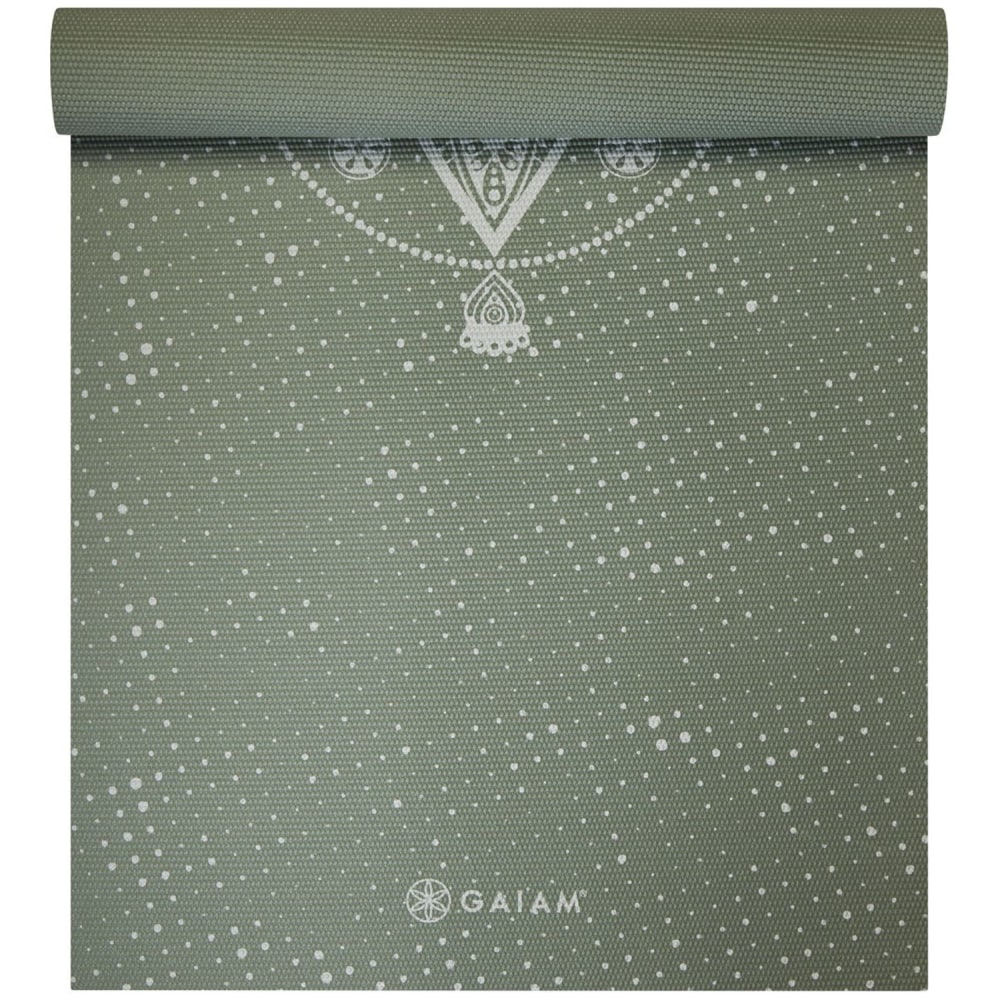 Gaiam Celestial Green Yoga 5mm Classic Printed Yoga-Matten