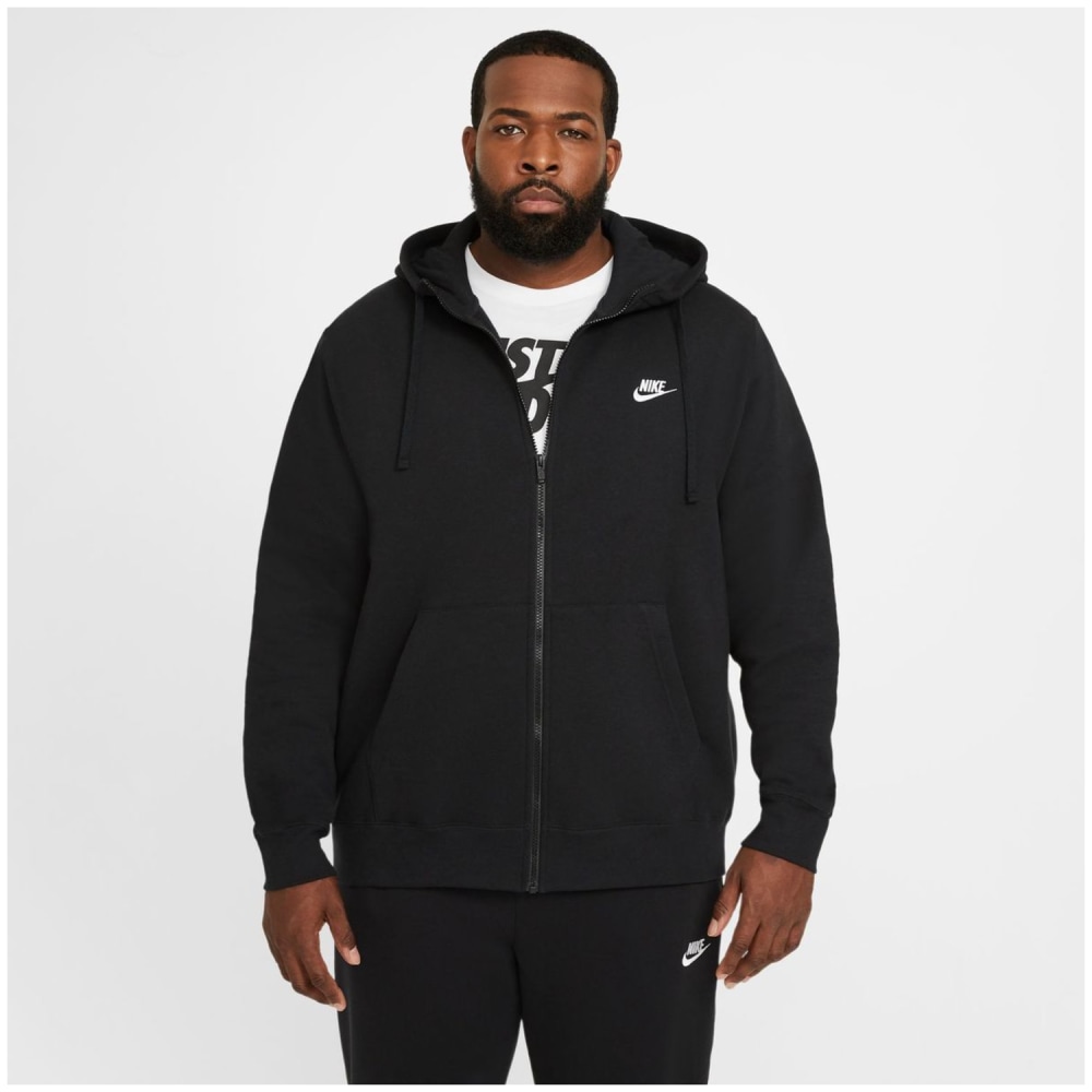 Black nike full zip hoodie discount