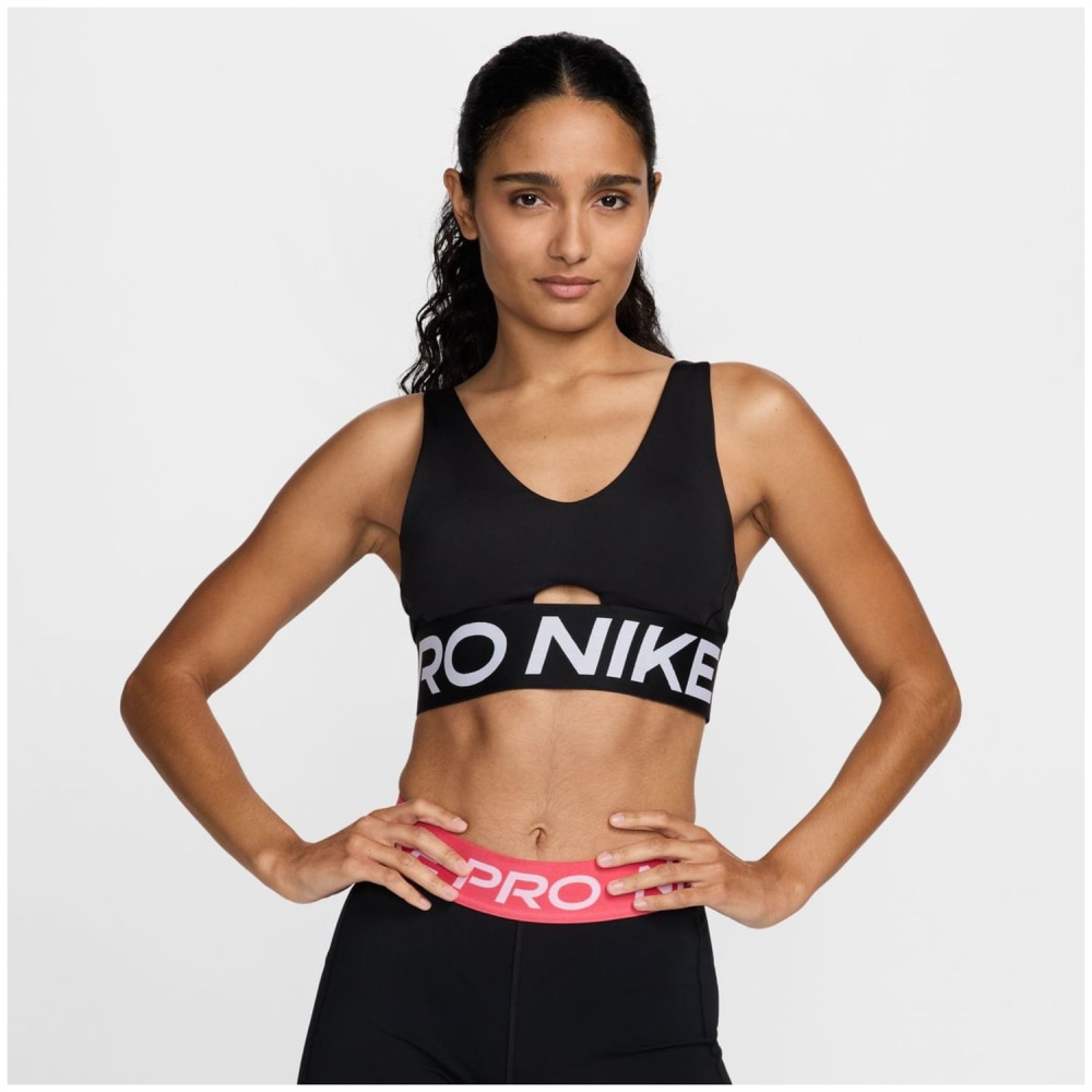 Nike Pro Indy Plunge Medium-Support Padded Damen T-Shirt
