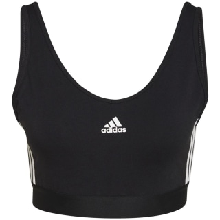 Adidas Essentials Removable Pads 3-Streifen Crop- Damen Top Adidas Essentials Removable Pads 3-Streifen Crop- Damen Top