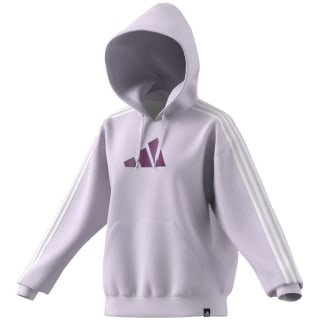 Adidas Holiday Graphic 3-Stripe Oversized Damen Kapuzensweater