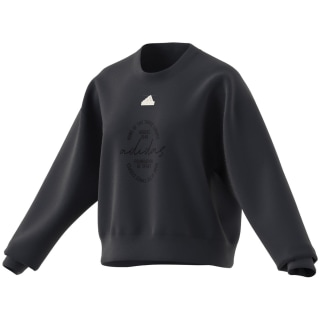 Adidas Signature Graphic Print Fleece Loose Damen Sweatshirt