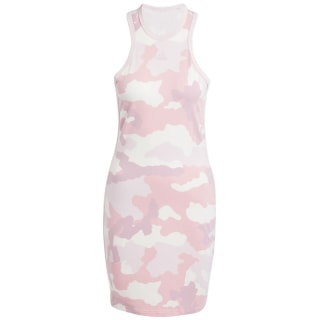 Adidas Essentials 3 Stripes Camo Print Racer Back Tank Dress Damen Kleid