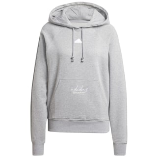 Adidas Signature Graphic Embroidery French Terry Loose Damen Kapuzensweater