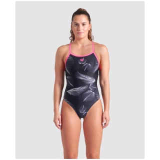 Arena Frozen Leave Lightdrop Back Damen Schwimmanzug