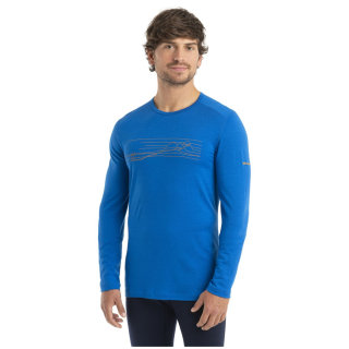 Icebreaker 200 Oasis Crewe Ski Stripes Herren T-Shirt