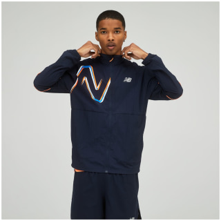 New Balance Graphic Impact Run Jacket Herren Schlupfjacke