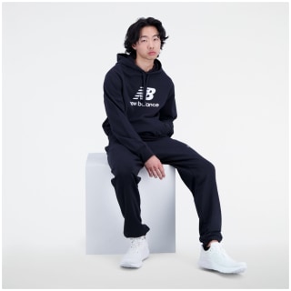 New Balance NB Essentials Stacked Logo Fleece Hoodie Herren T-Shirt