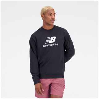 New Balance NB Essentials Stacked Logo Fleece Crew Herren T-Shirt