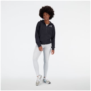 New Balance NB Essentials Stacked Logo Full Zip Hoodie Damen Schlupfjacke