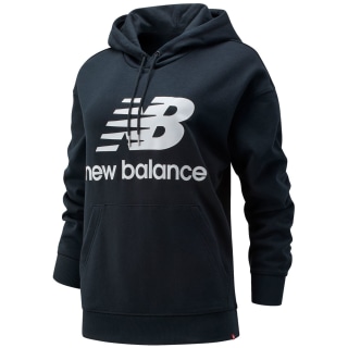 New Balance NB Essentials Stacked Logo Oversized Pullover Hoodie Damen Kapuzensweater