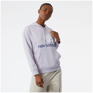 New Balance NB Essentials Stacked Logo Oversized Pullover Hoodie Damen Kapuzensweater