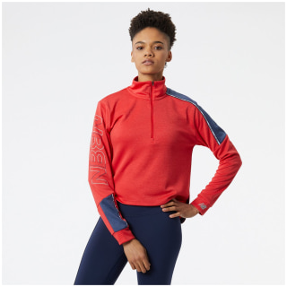 New Balance Accelerate Pacer Half Zip Damen T-Shirt