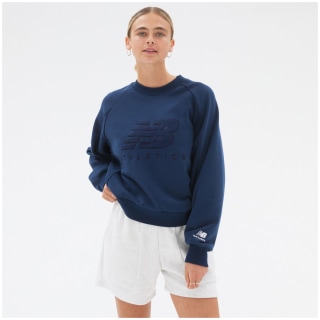 New Balance NB Athletics Crew Damen Kapuzensweater