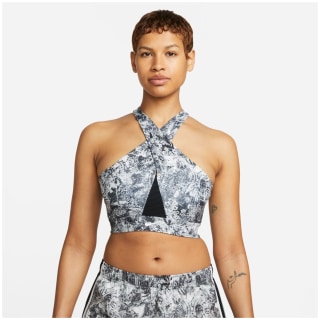 Nike Dri-FIT Swoosh Medium-Support All-Over-Print Wrap Bra Damen Bustier