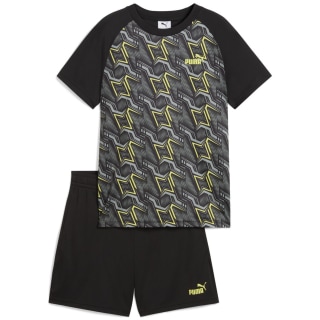 Puma TAD ESS Poly AOP and Set Jungen Anzug