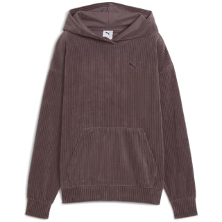 Puma ESS Elevated Comfort Velour Rib Damen Kapuzensweater