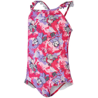 Speedo LTS Printed Frill Thinstrap Damen Badeanzug