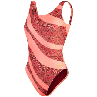 Speedo Printed Deep U-Back Damen Badeanzug