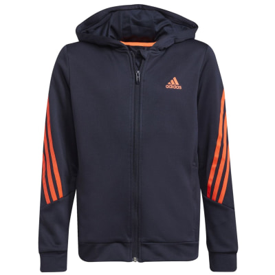 Adidas orange zip hoodie top