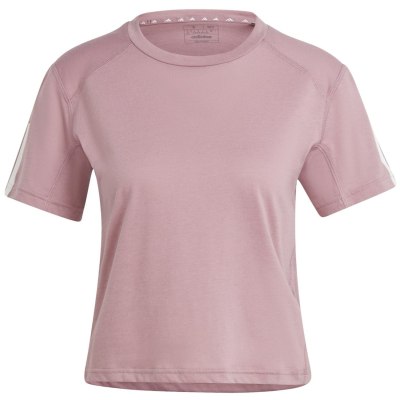 Adidas Train Essentials Train Cotton 3-Streifen Crop T-Shirt Damen