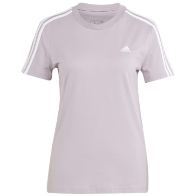 Adidas Loungewear Essentials Slim 3-Streifen T-Shirt Damen