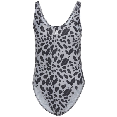 Adidas Essentials Animal Print U-Back Badeanzug Damen
