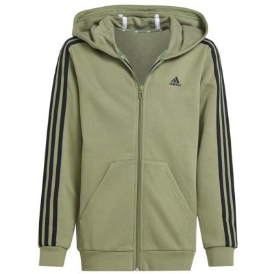 Adidas Essentials 3-Streifen Fleece Kinder Kapuzensweater