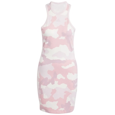 Adidas Essentials 3 Stripes Camo Print Racer Back Tank Dress Damen Kleid