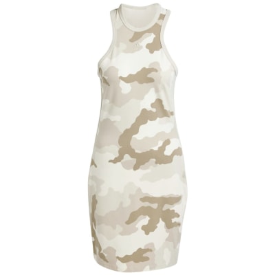 Adidas Essentials 3 Stripes Camo Print Racer Back Tank Dress Damen Kleid