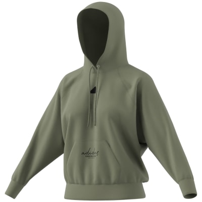 Adidas Signature Graphic Embroidery French Terry Loose Damen Kapuzensweater
