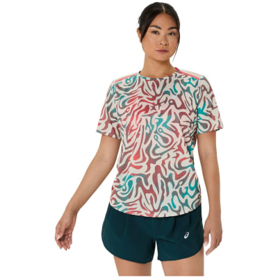 Asics Road All Over Print Damen T-Shirt