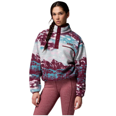 Columbia Helvetia II Printed Cropped Half Snap Damen Rollkragenpullover