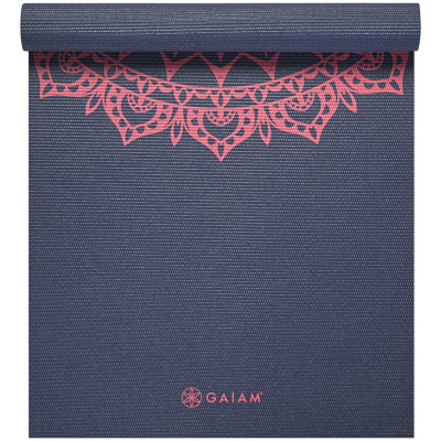 Gaiam Pink Marrakesh Yoga 4mm Classic Printed Yoga-Matten