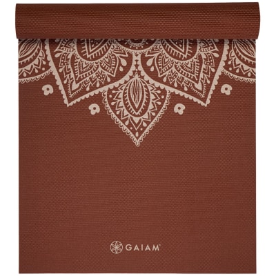 Gaiam Intense Rust Sundial Flower Yoga 5 mm Classic Printed Yoga-Matten