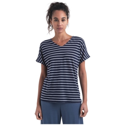 Icebreaker Merino Drayden Reversible Stripe Damen T-Shirt
