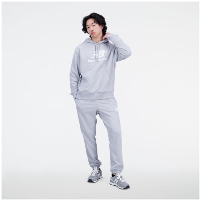 New Balance NB Essentials Stacked Logo Fleece Hoodie Herren T-Shirt