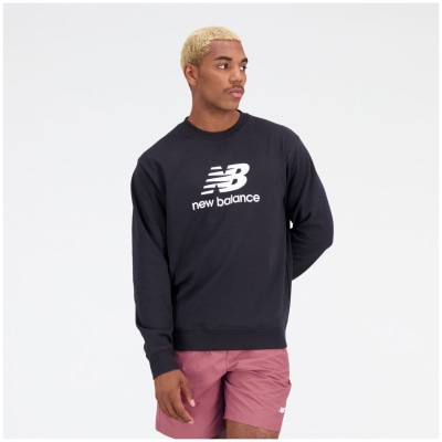 New Balance NB Essentials Stacked Logo Fleece Crew Herren T-Shirt