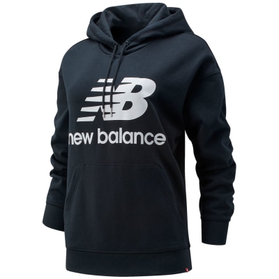 New Balance NB Essentials Stacked Logo Oversized Pullover Hoodie Damen Kapuzensweater