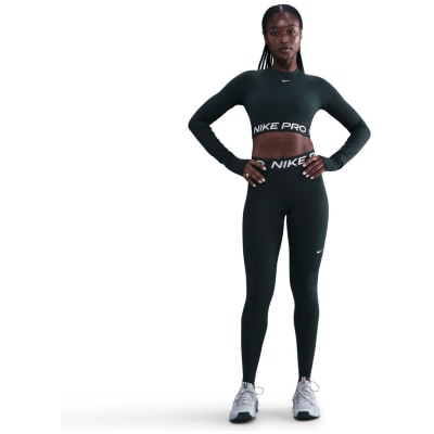 Nike Pro Mid-Rise Mesh-Paneled Damen Tights