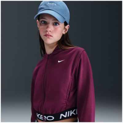 Nike Pro Dri-Fit Full-Zip Kinder T-Shirt