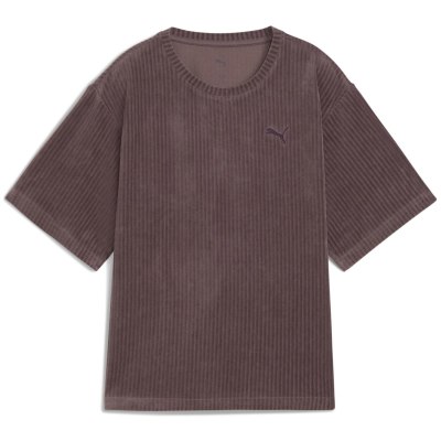 Puma ESS Elevated Relaxed Velour Rib Damen T-Shirt