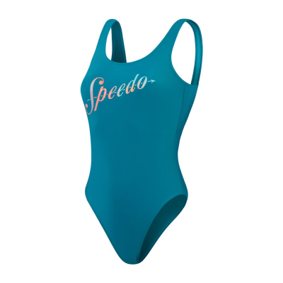 Speedo Logo Deep U-Back Damen Badeanzug