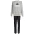 medium grey heather / black