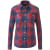 red / lilac check
