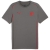flat medium gray-puma red