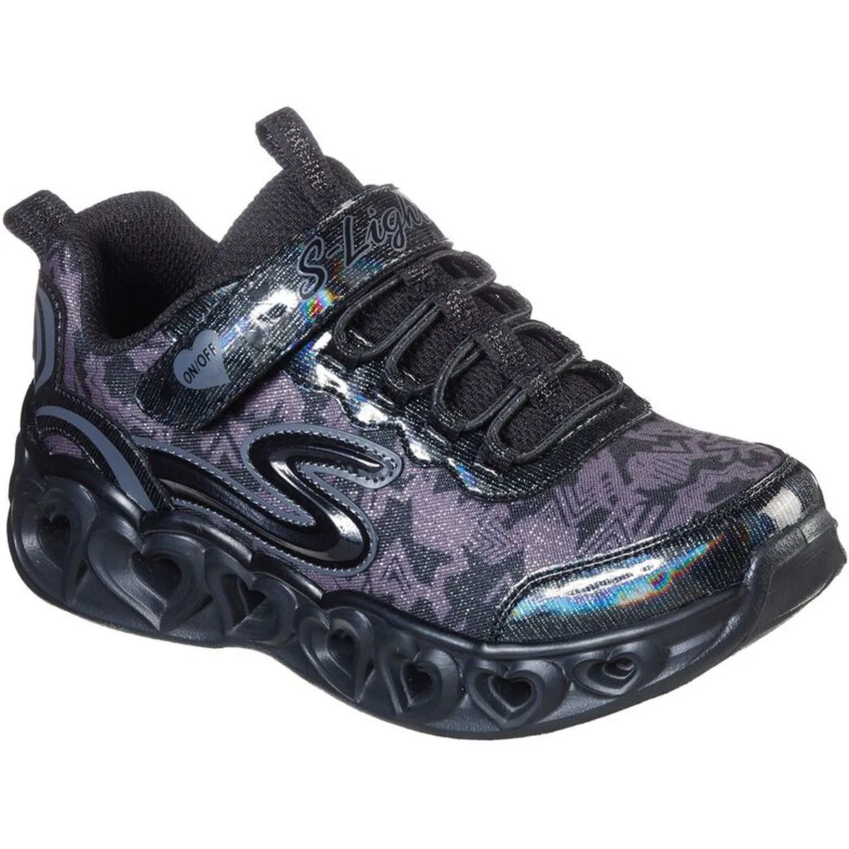 S Lights: Heart Lights Kinder Freizeitschuhe, schwarz, Größe 29 29